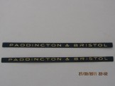 2 Hornby Gauge 0 gold on Blue coach Boards ''Paddington & Bristol''