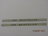 2 Hornby Gauge 0 Black on White Coach Boards ''The Bristolian''