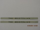 2 Hornby Gauge 0 Black on White Coach Boards ''The Bristolian''
