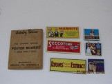 Rare Hornby Gauge 0 Packet of 3 Large and 3 Small Poster Boards with Paper Adverts