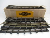 6 Bassett-Lowke Gauge 0.  All Brass 3 Rail Electric 3' Radius Curved Rails, Boxed