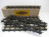 6 Bassett-Lowke Gauge 0 All Brass 3 Rail Electric Straight Rails, Boxed