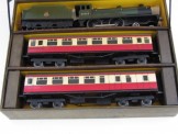 Post War Bassett-Lowke Gauge 0 12 Volt DC Electric BR Green 4-4-0 ''Prince Charles'' Passenger Set, Boxed