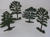 4 Britains Various Trees 12-15cm High