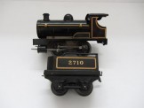 Early Hornby Gauge 0 Clockwork Black 2710 Locomotive and Tender