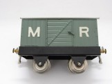 Very Early Hornby Gauge 0 Nut & Bolt Construction Solid Chassis MR Luggage Van