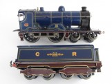 Rare Bing for Bassett-Lowke Gauge 0 Clockwork Caledonian Blue 4-4-0 Dunalastair Locomotive and Tender