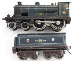 Rare Bassett-Lowke Gauge 0 Electric Caledonian Blue 4-4-0 Dunalastair Locomotive and Tender