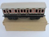 Bing Gauge 0 LNWR 1st/3rd Shortie Bogie Coach, Boxed