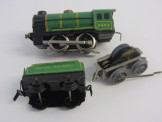 Chad Valley Gauge 0 C/W 0-4-0 Locomotive and Tender converted to 12v DC Electric