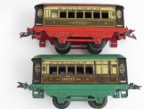 2 Scarce Hornby Gauge 0 No 1 Pullman Coaches with Opening Doors