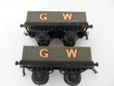 2 Early Hornby Gauge 0 GW No 1 Open Wagon