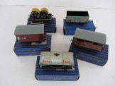 5 Hornby Dublo 3 Rail Tinplate Wagons, Boxed
