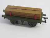 Early Hornby Gauge 0 Olive Green No1 Timber Wagon