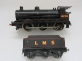 Bassett-Lowke Gauge 0 Clockwork LMS 0-6-0 Standard goods Locomotive and Tender No 4256