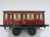 Early Hornby Gauge 0 No 1 LMS 1st Third Passenger Coach