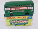 Matchbox Series No 74 Daimler Bus (Green) ''Esso Extra Petrol'', Boxed