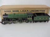 Bassett-Lowke Gauge 0 12 Volt DC Electric LNER 4-6-0 Locomotive and Tender 'Melton Hall', Boxed
