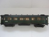 Marklin Gauge One 53cm Green First/Second Passenger Bogie Car with interior fitting.