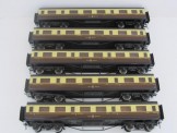 A superb train of 5 Exley Gauge 0 GWR K6 Sleeping Cars