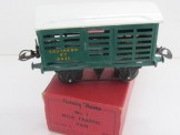 Post War Hornby Gauge 0 SR Green Milk Traffic Van, Boxed