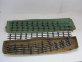 Various pieces of Hornby Gauge 0 Solid Steel Track in Box for 5 curved rails