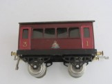 Very Early Hornby Gauge 0 Nut and Bolt Construction MR Passenger Coach