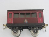 Very Early Hornby Gauge 0 Nut and Bolt Construction MR Passenger Coach