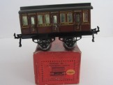 Early Hornby Gauge 0 LNER No 1 1st/3rd Passenger Coach with Clerestory Roof, Boxed