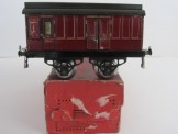 Early Hornby Gauge 0 LMS No 1 Passenger Guards Van with Clerestory Roof, Boxed