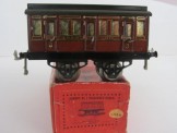 Early Hornby Gauge 0 LNER No 1 1st/3rd Passenger Coach with Clerestory Roof, Boxed