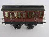 Early Hornby Gauge 0 LNER No 1 1st/3rd Passenger Coach with Clerestory Roof, Boxed
