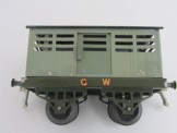 Rare Early Hornby Gauge 0 Nut & Bolt Construction GW No 1 Cattle Truck