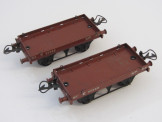 2 Postwar Hornby Gauge 0 Flat Wagons