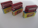 3 x Matchbox 1-75 Series Nos 5 and 74 x 2 Buses All Boxed