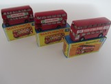 3 x Matchbox 1-75 Series Nos 5 x 2 and 74  Buses All Boxed