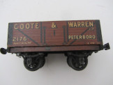 Leeds Gauge 0 Wood and Paper Litho "Coote &Warren" PO Open Wagon