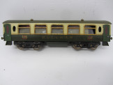 Early Hornby Gauge 0 Green/Cream Pullman Coach