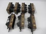 Train of 7 Postwar Hornby LMS No 0 Open Wagons