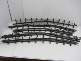5 Bassett-Lowke  Gauge 0 Large Radius Brass Centre Third Curved Rails