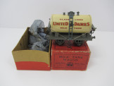 Early Hornby Gauge 0 "United Dairies" Milk Tank Wagon Boxed