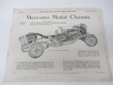 Meccano Super Model Leaflet 1A Motor Chassis c1934