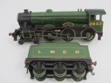 Very Rare Bassett-Lowke Gauge 0 12v DC LNER 4-6-0 B17 "Huddersfield Town" Locomotive and Tender