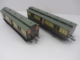 Pair of Rare Carette Gauge 0 GWR Clerestory Roof Ambulance Cars