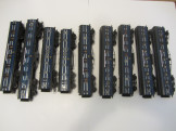 Rake of 9 Similar to Exley Gauge 0 Blue "Coronation Scot" Bogie Coaches