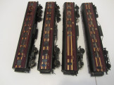 Rake of 4 Exley Gauge 0 Bogie Coaches