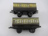 Pair of Hornby Gauge 0 GW No1 Passenger Coaches