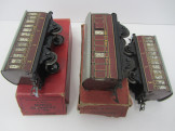 3 Postwar Hornby Gauge 0 LMS No1 Passenger Coaches