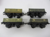 4 Hornby Gauge 0 NE Open Wagons