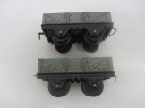 2 Postwar Hornby Gauge 0 "M" Series Open Wagons